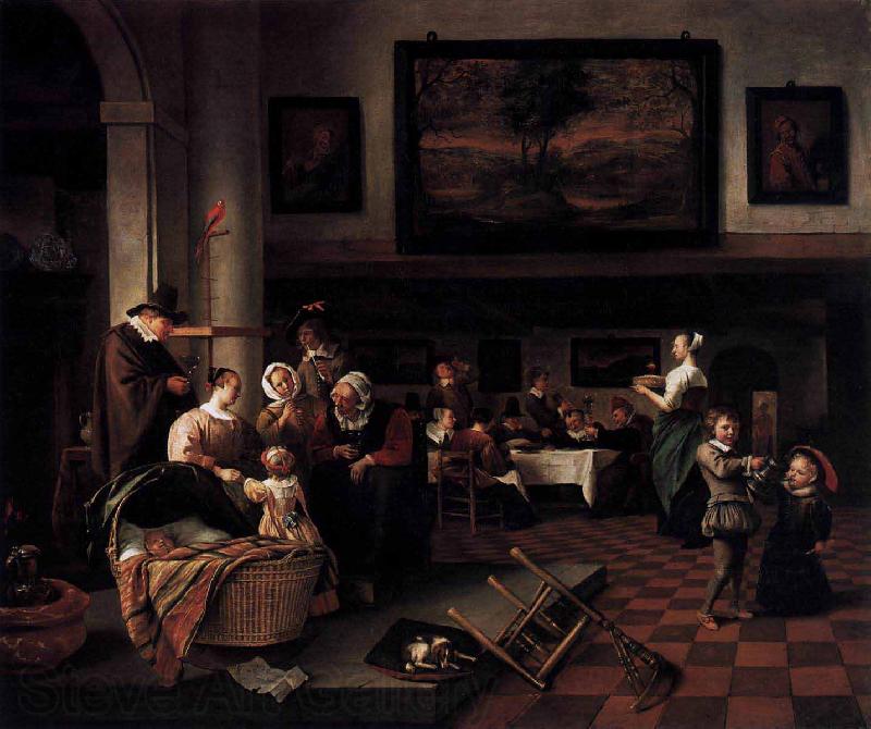 Jan Steen Baptism Norge oil painting art